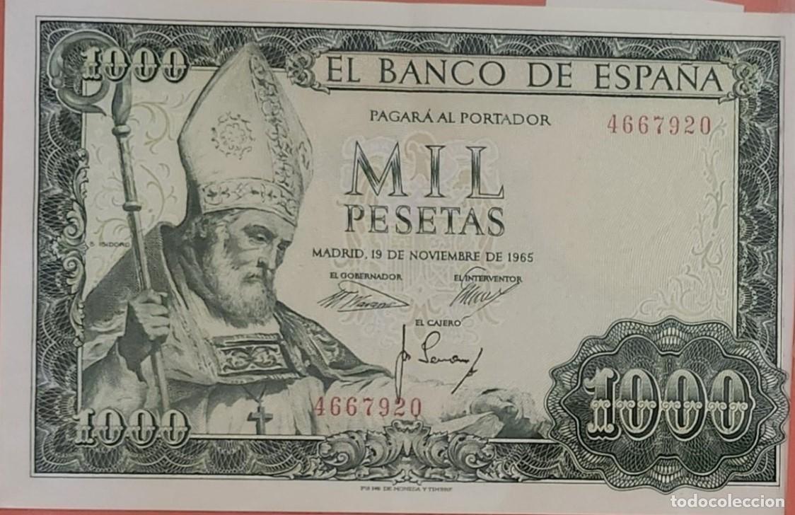 Billetes espa&ntilde;oles: BILLETE ESTADO ESPA&Ntilde;OL DE 1000 PESETAS DE SAN ISIDORO 1965 S/C A 100&euro; SIN SERIE