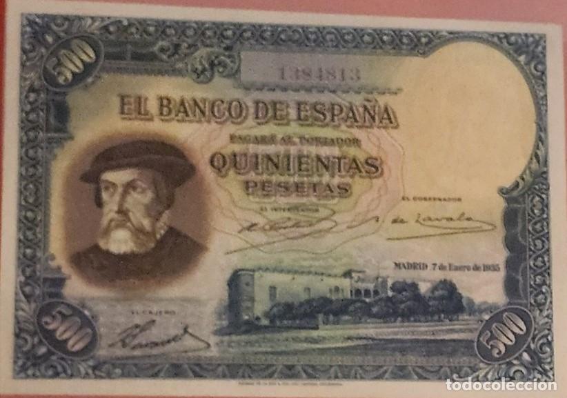 Billetes espa&ntilde;oles: BILLETE ESTADO ESPA&Ntilde;OL DE 500 PESETAS DE H.CORTES 1935 S/C A 300&euro; SIN SERIE