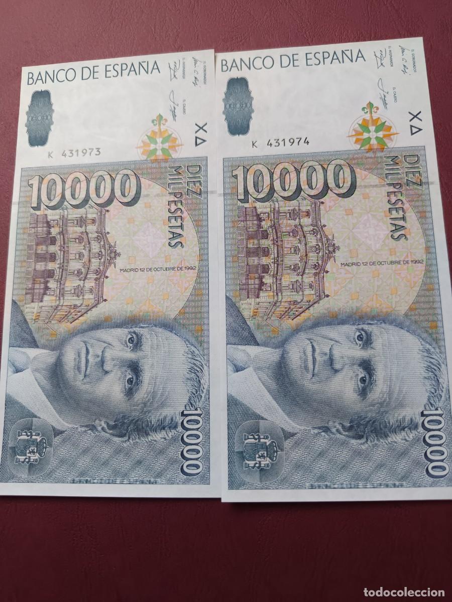 Billets espagnols: Billete correlativos 10000 pesetas 1992 sin circular