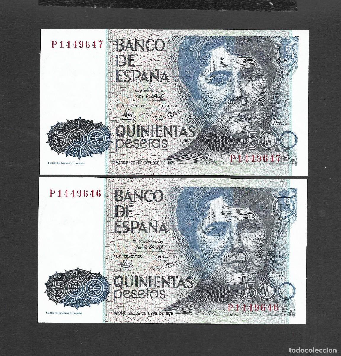 Billetes espa&ntilde;oles: PAREJA CORRELATIVA 500 PESETAS 1979 SERIE P S/C-