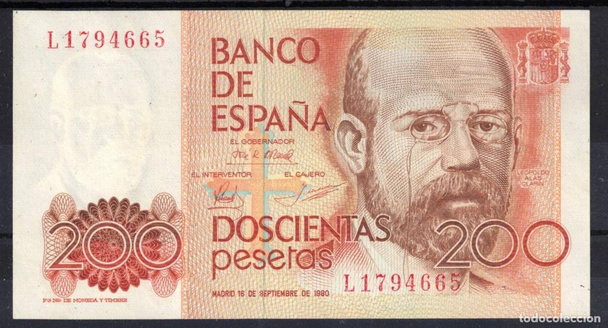 Billetes espa&ntilde;oles: BILLETE ESPA&Ntilde;A 200 PESETAS 1980 CLARIN - SERIE L - SIN CIRCULAR PLANCHA