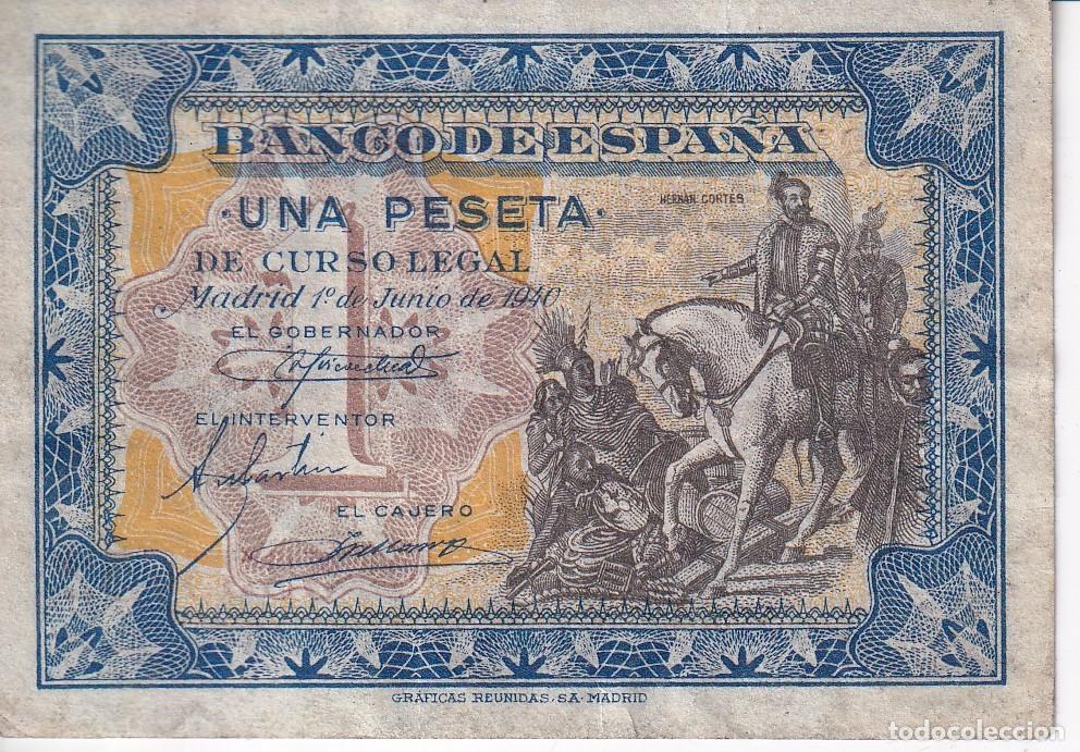 Banconote spagnole: BILLETE DE ESPA&Ntilde;A DE 1 PESETA DEL A&Ntilde;O 1940 DE CORTES SIN SERIE EN BUENA CALIDAD