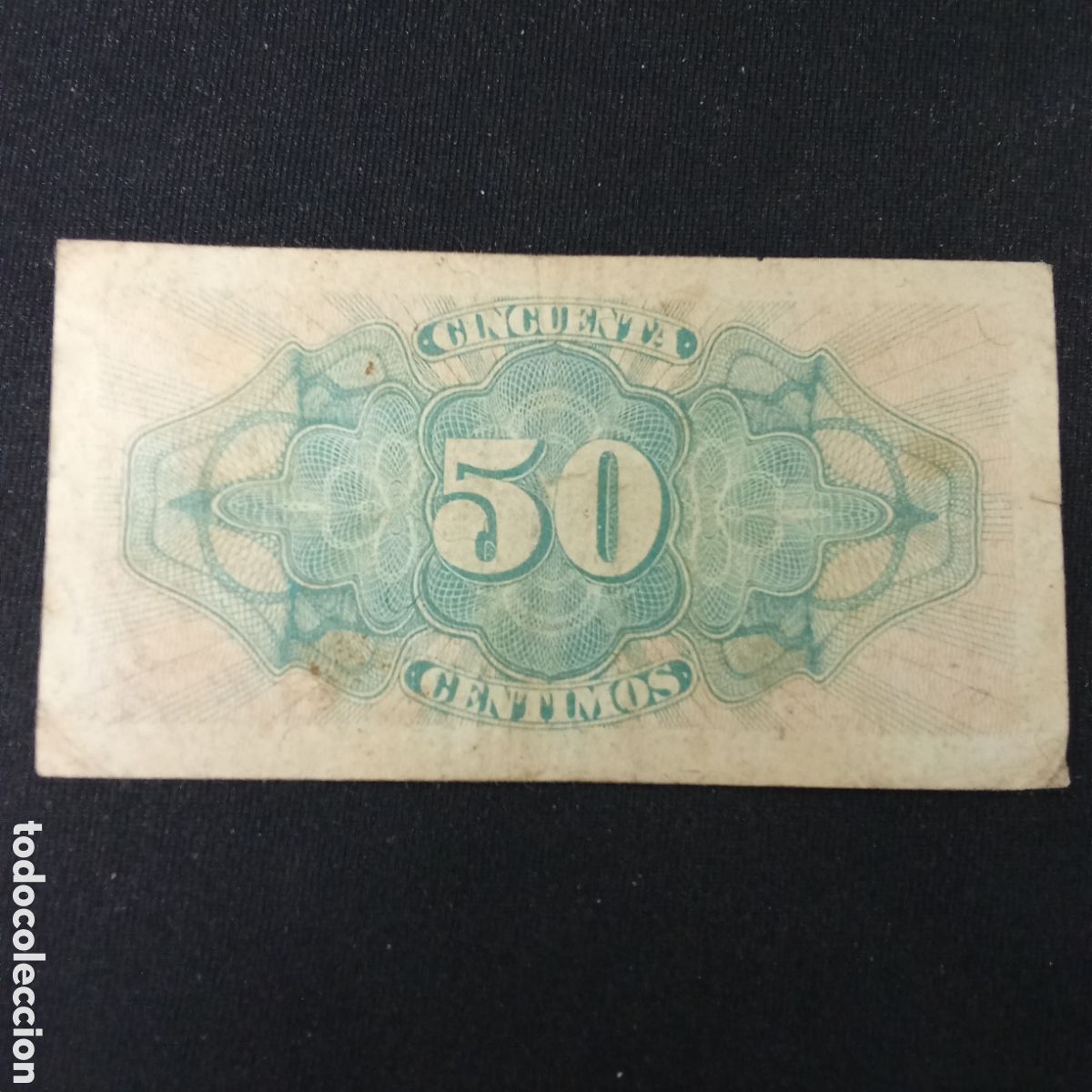 Billetes espa&ntilde;oles: Espa&ntilde;a 50 c&eacute;ntimos a&ntilde;o 1937 - Foto 2
