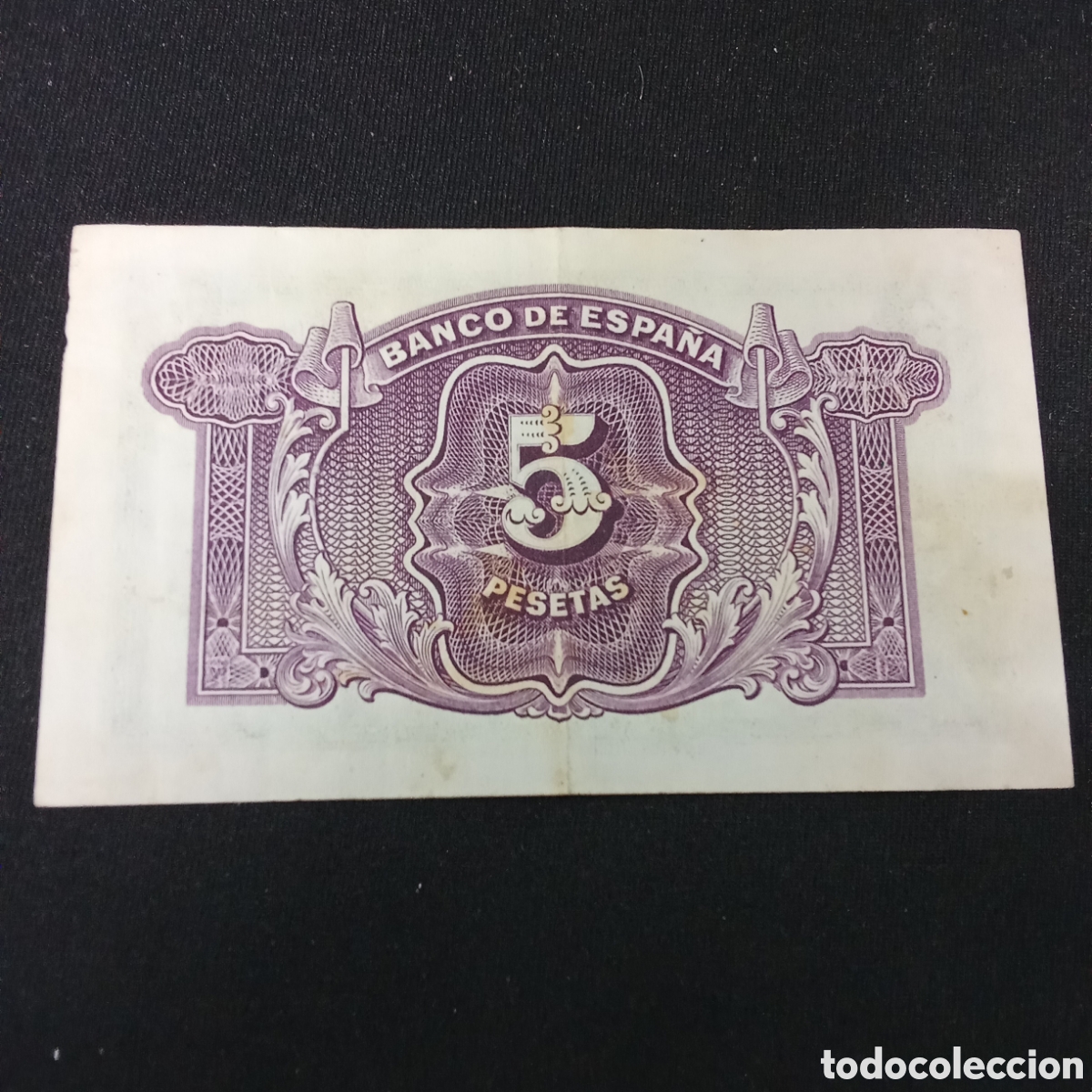Billetes espa&ntilde;oles: Espa&ntilde;a 5 pesetas a&ntilde;o 1935 - Foto 2