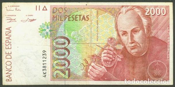 Billetes espa&ntilde;oles: ESPA&Ntilde;A. 2000 pesetas 1992.