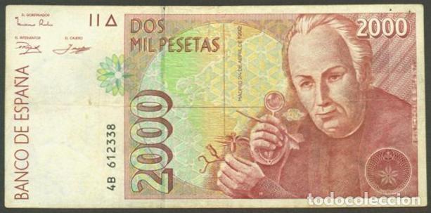 Billetes espa&ntilde;oles: ESPA&Ntilde;A. 2000 pesetas 1992.