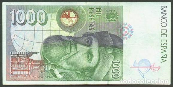 Billetes espa&ntilde;oles: ESPA&Ntilde;A. 1000 pesetas 1992. - Foto 2