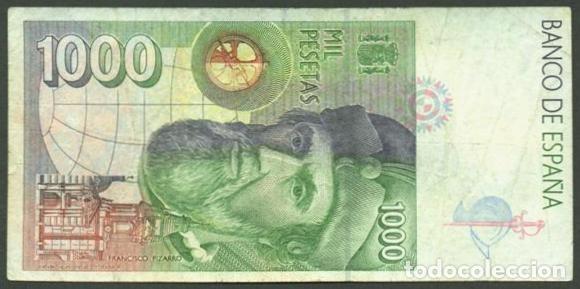 Billetes espa&ntilde;oles: ESPA&Ntilde;A. 1000 pesetas 1992. - Foto 2