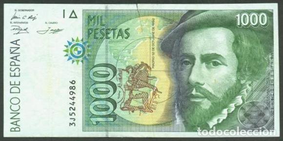 Billetes espa&ntilde;oles: ESPA&Ntilde;A. 1000 pesetas 1992.