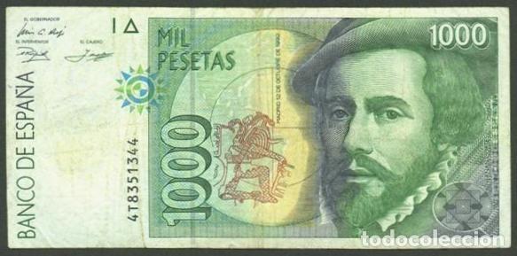 Billetes espa&ntilde;oles: ESPA&Ntilde;A. 1000 pesetas 1992.