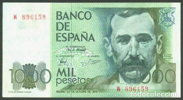 Billetes espa&ntilde;oles: ESPA&Ntilde;A. 1000 pesetas 1979. Benito Perez Galdos.