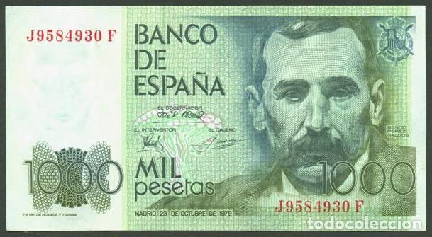 Billetes espa&ntilde;oles: ESPA&Ntilde;A. 1000 pesetas 1979. Benito Perez Galdos.