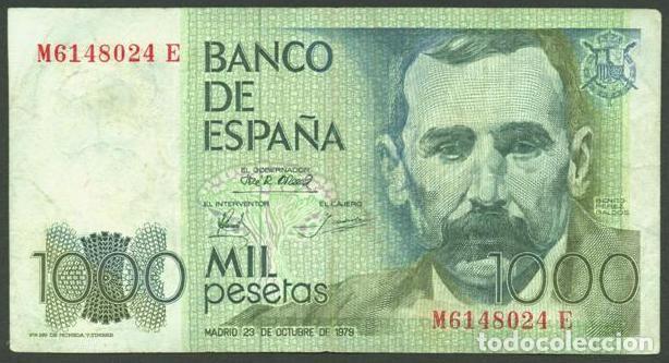 Billetes espa&ntilde;oles: ESPA&Ntilde;A. 1000 pesetas 1979. Benito Perez Galdos.