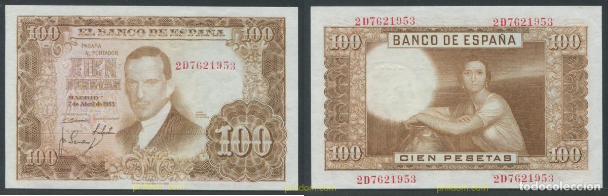 Billetes espa&ntilde;oles: 11287 ESPA&Ntilde;A 1953 100 Pesetas 7 de abril de 1953 - Julio Romero de Torres