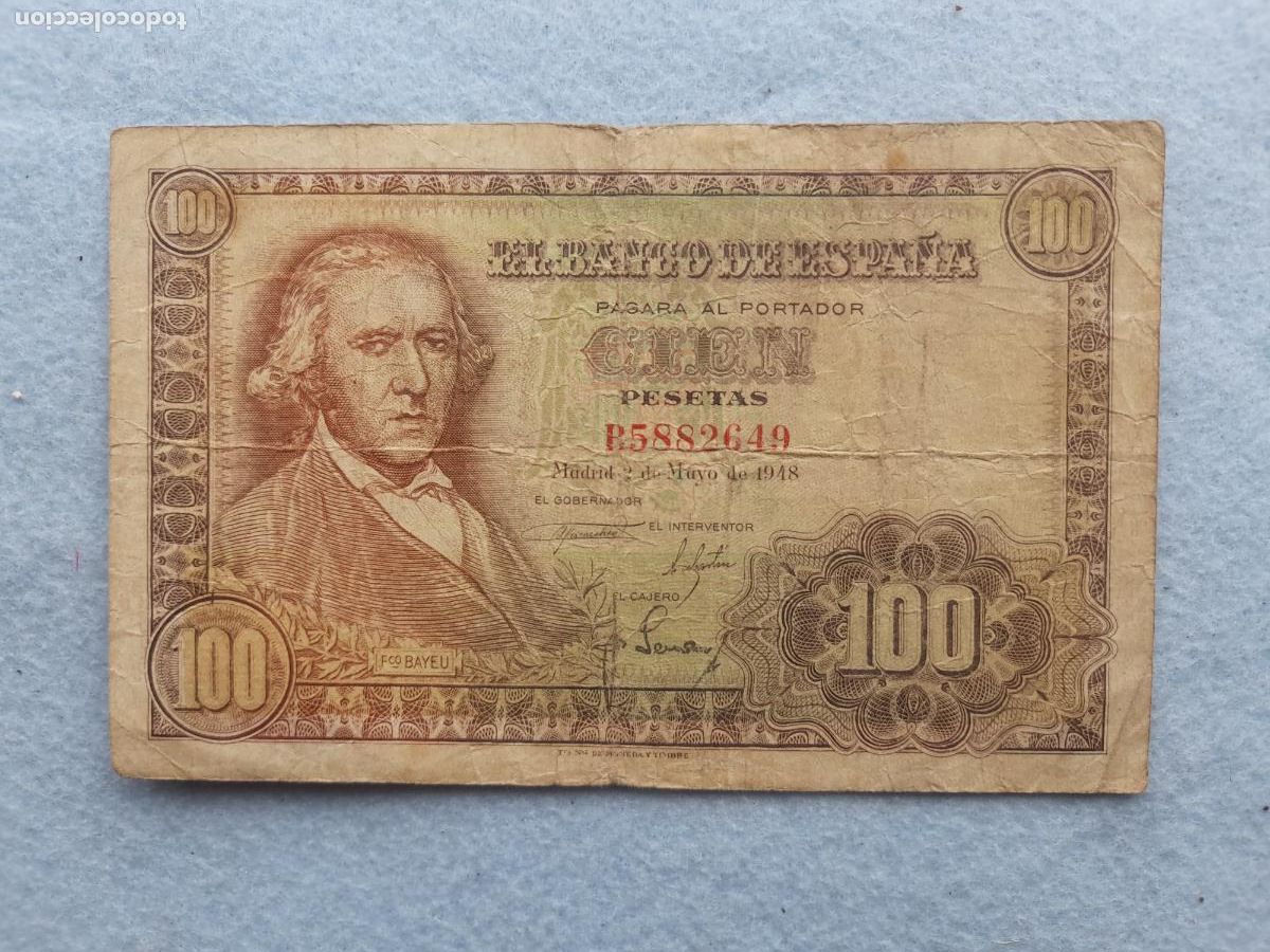 Billets espagnols: Estado Espa&ntilde;ol. 100 Pesetas. Madrid, 2 de Mayo de 1948.