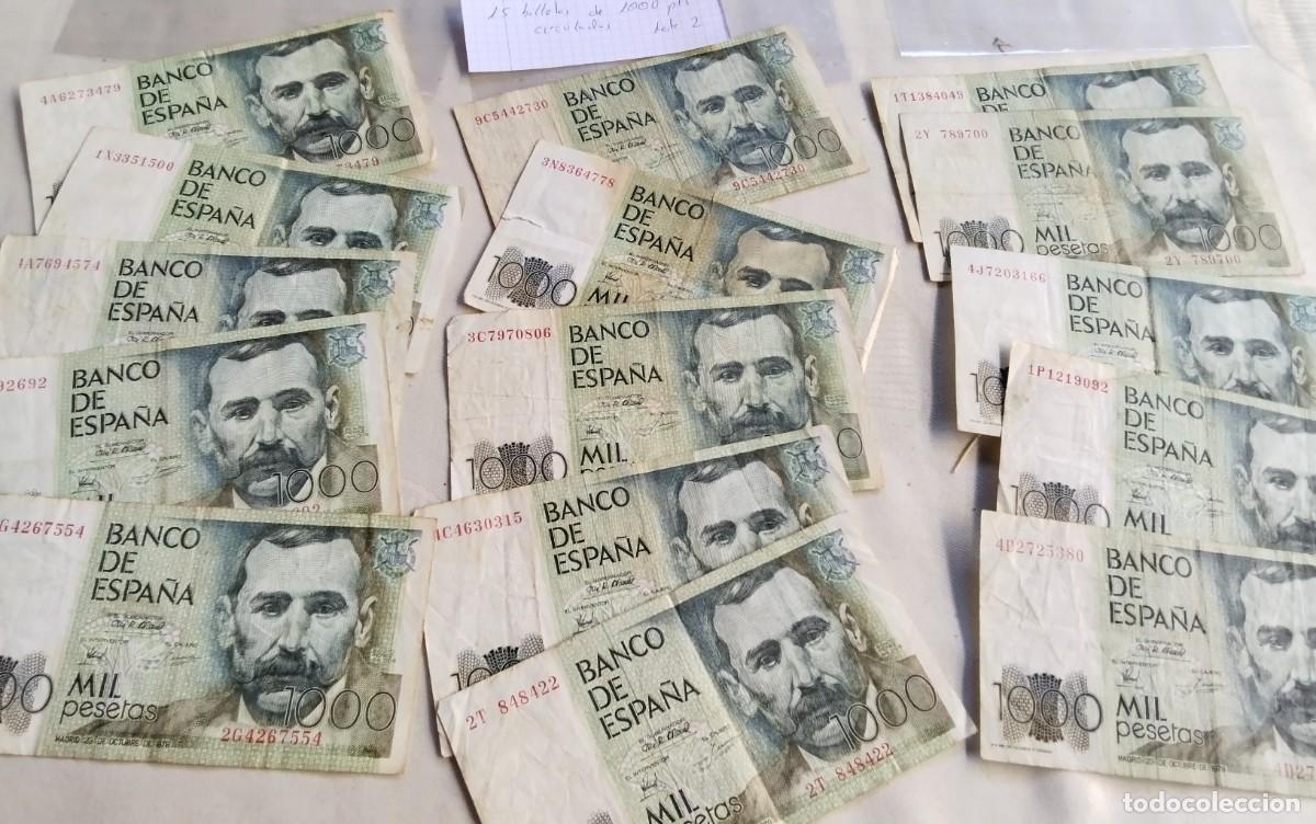 Billetes espa&ntilde;oles: LOTE DE 15 BILLETES DE 1000 PTS A&Ntilde;O 1979 , BENITO PEREZ GALDOS , CIRCULADOS