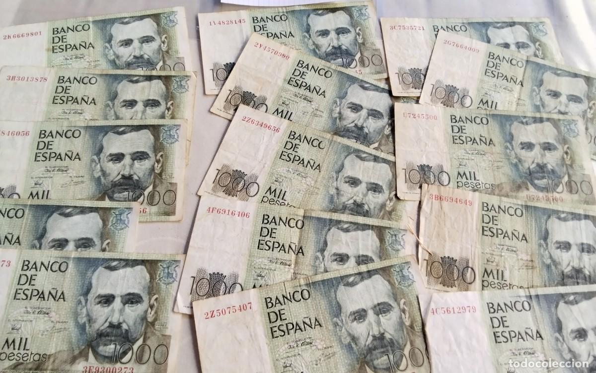Billetes espa&ntilde;oles: 15 BILLETES DE 1000 PTS A&Ntilde;O 1979 ,CIRCULADOS , BENITO PEREZ GALDOS.