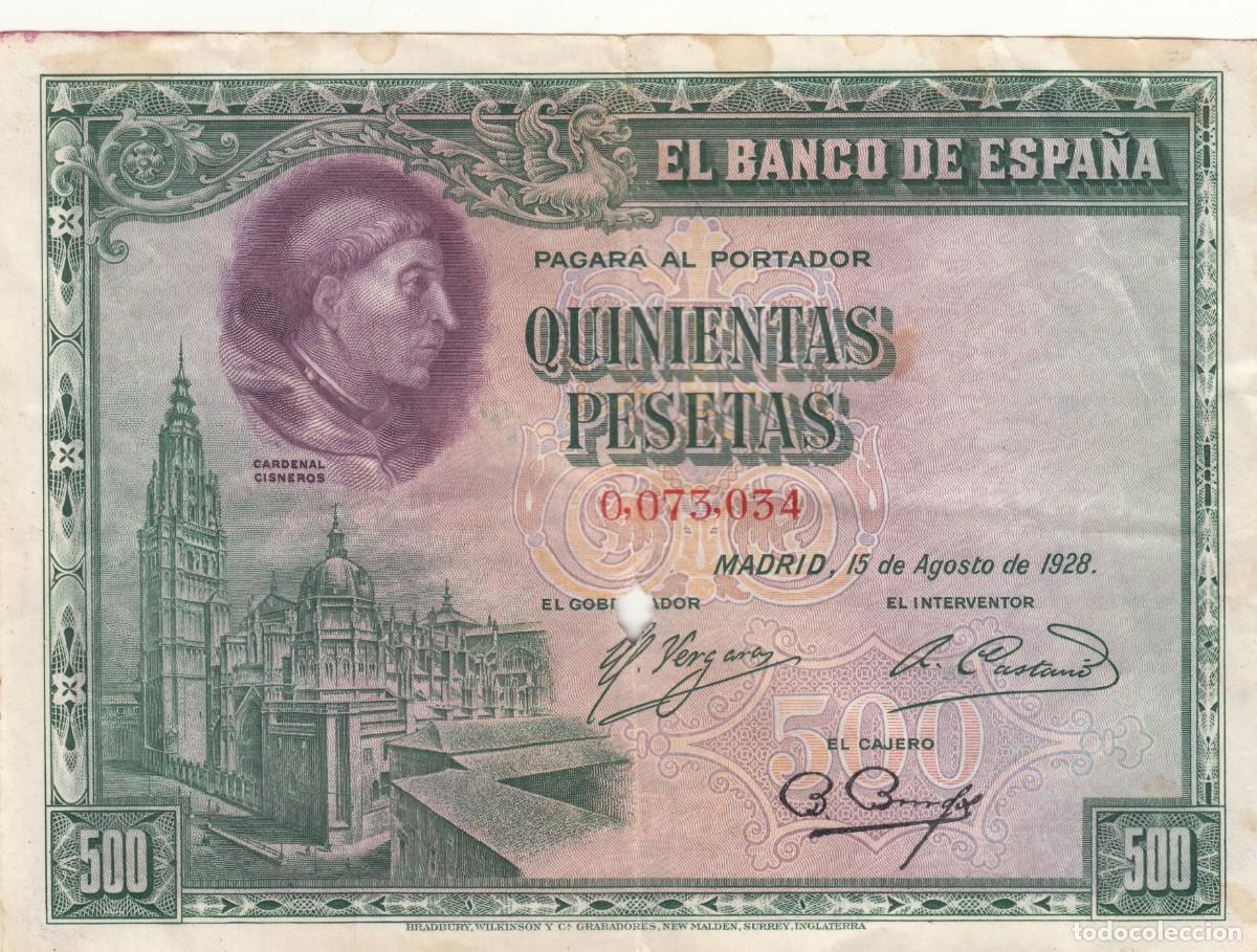 Banconote spagnole: BILLETE 500 PESETAS 1928