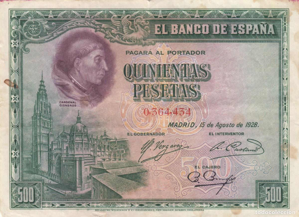 Banconote spagnole: BILLETE 500 PESETAS 1928