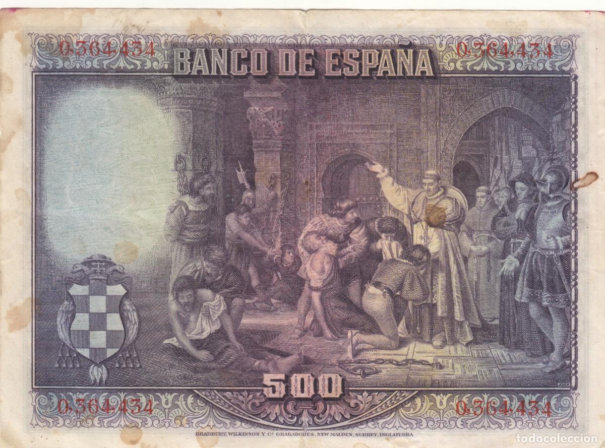Billetes espa&ntilde;oles: BILLETE 500 PESETAS 1928 - Foto 2