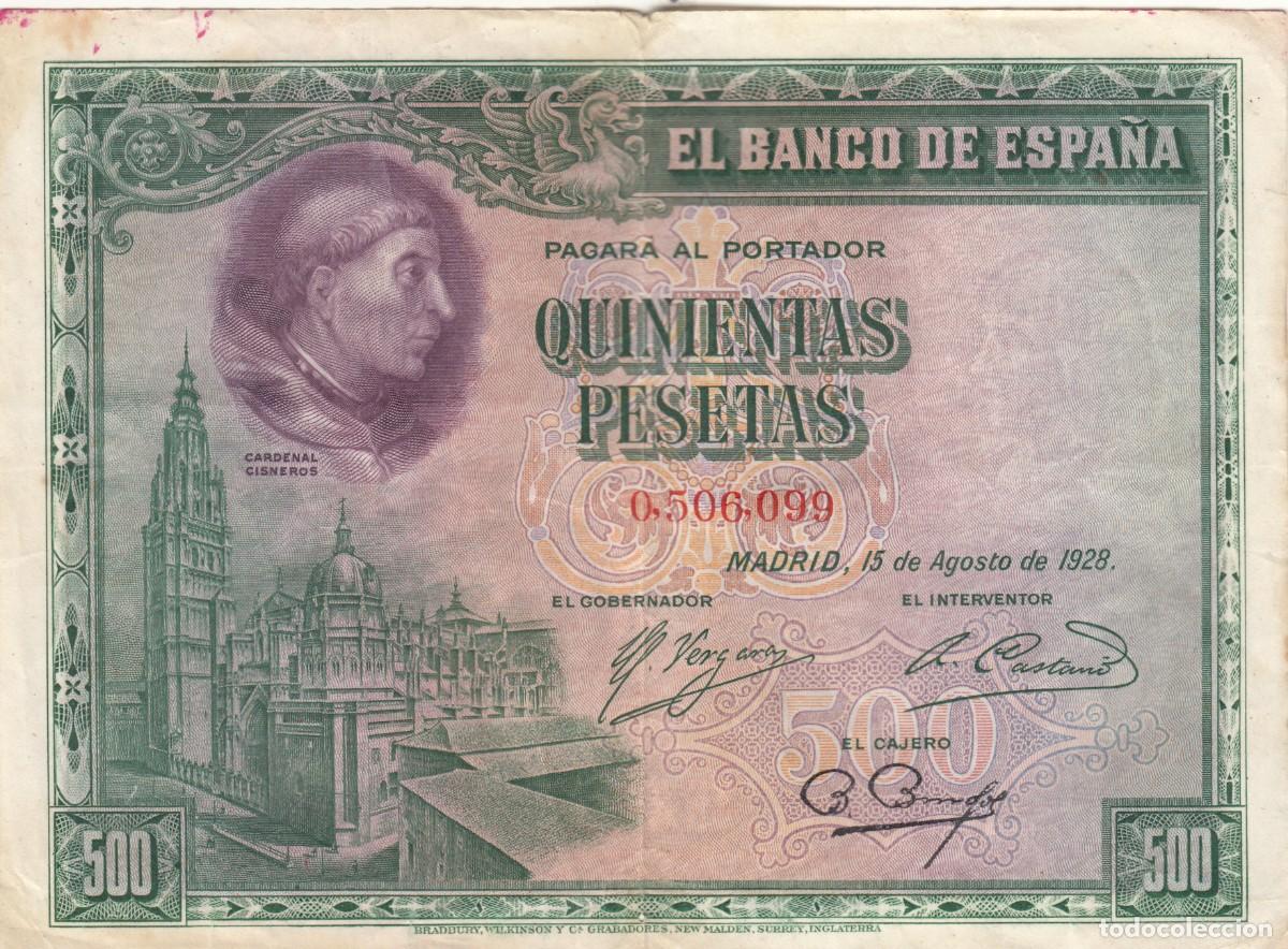 Banconote spagnole: BILLETE 500 PESETAS 1928