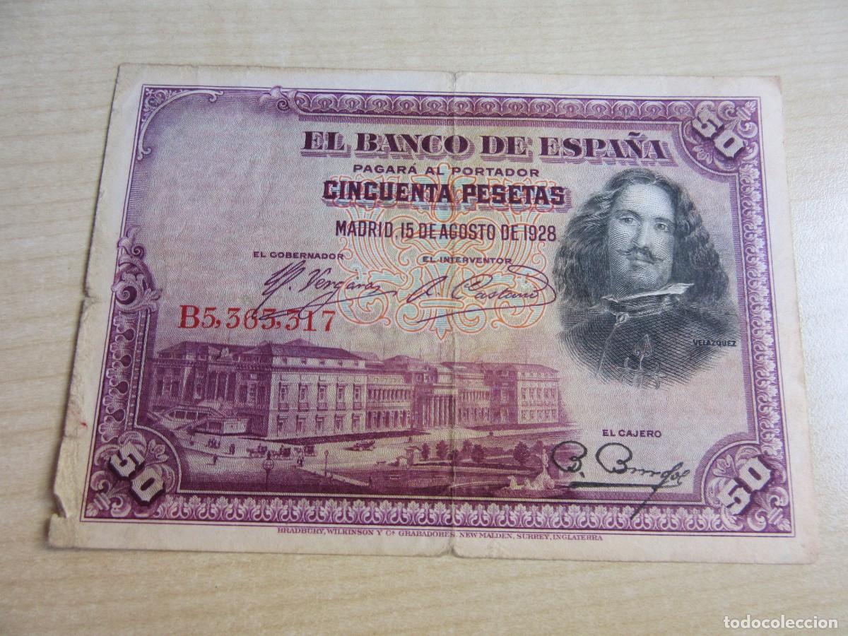 Billetes espa&ntilde;oles: Billete de 50 pesetas fechado 1928
