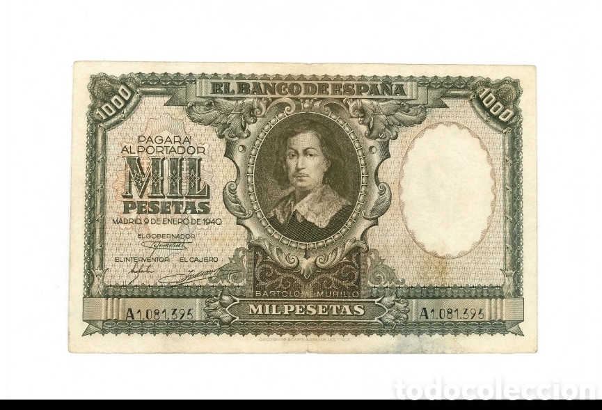 Billetes espa&ntilde;oles: Billete de mil pesetas Murillo - Foto 1