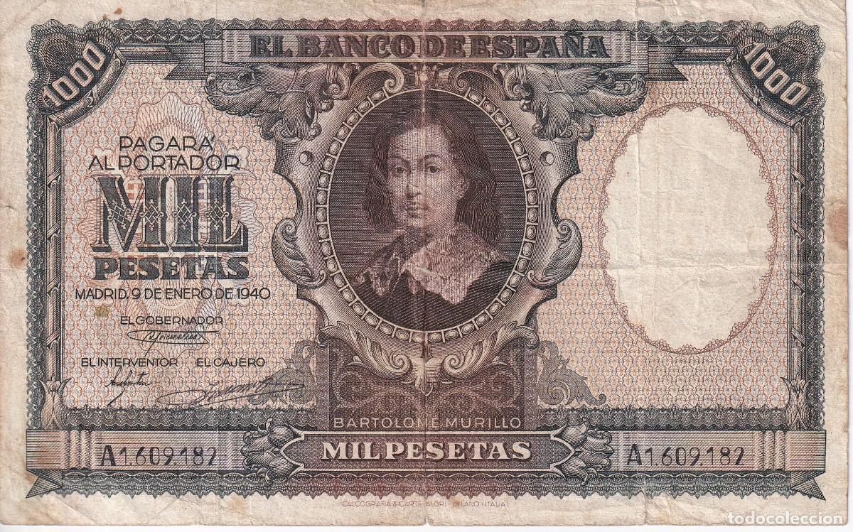 Spanish Banknotes: BILLETE DE 1000 PESETAS DEL A&Ntilde;O 1940 DE BARTOLOME MURILLO