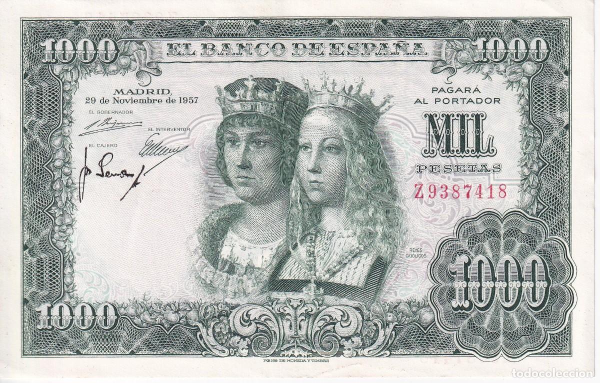 Spanish Banknotes: BILLETE DE 1000 PESETAS DEL A&Ntilde;O 1957 DE LOS REYES CATOLICOS SERIE Z EN CALIDAD EBC