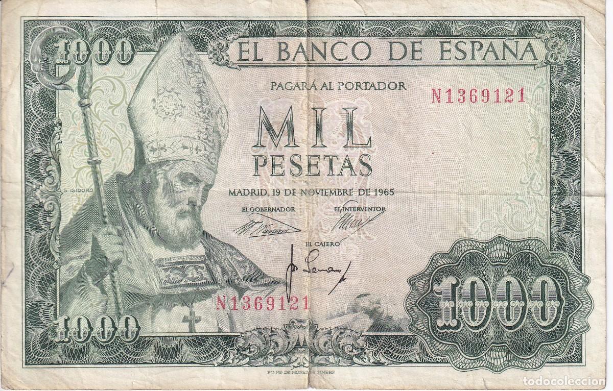 Spanish Banknotes: BILLETE DE 1000 PESETAS DEL A&Ntilde;O 1965 DE S. ISIDORO SERIE N