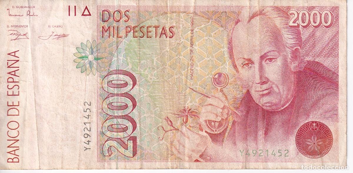 Spanische Banknoten: BILLETE DE ESPA&Ntilde;A DE 2000 PTAS DEL 24/04/1992 SERIE Y