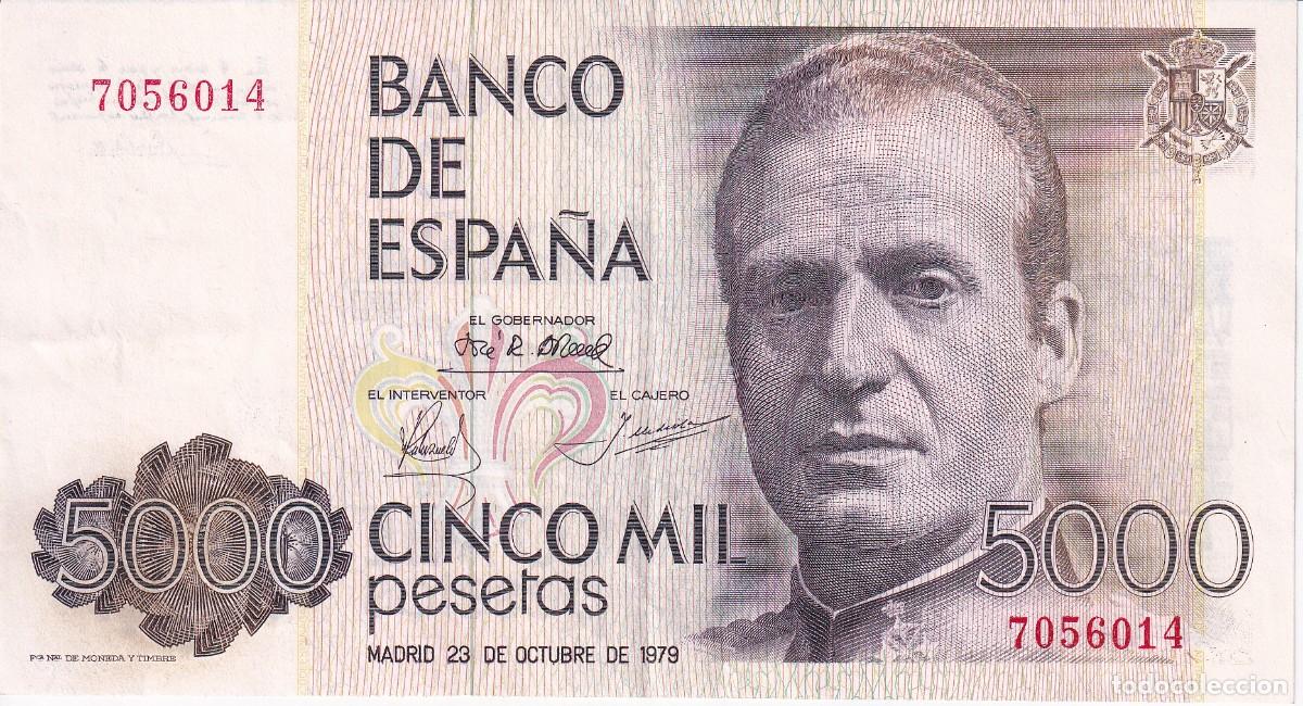 Spanische Banknoten: BILLETE DE ESPA&Ntilde;A DE 5000 PESETAS DEL A&Ntilde;O 1979 SIN SERIE EN BUENA CALIDAD (JUAN CARLOS I)