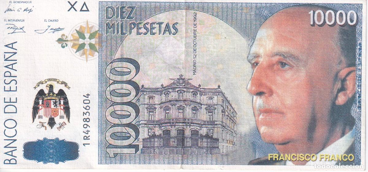 Spanische Banknoten: BILLETE DE ESPA&Ntilde;A DE 10000 PESETAS DEL A&Ntilde;O 1992 DE FRANCISCO FRANCO (FANTASIA)