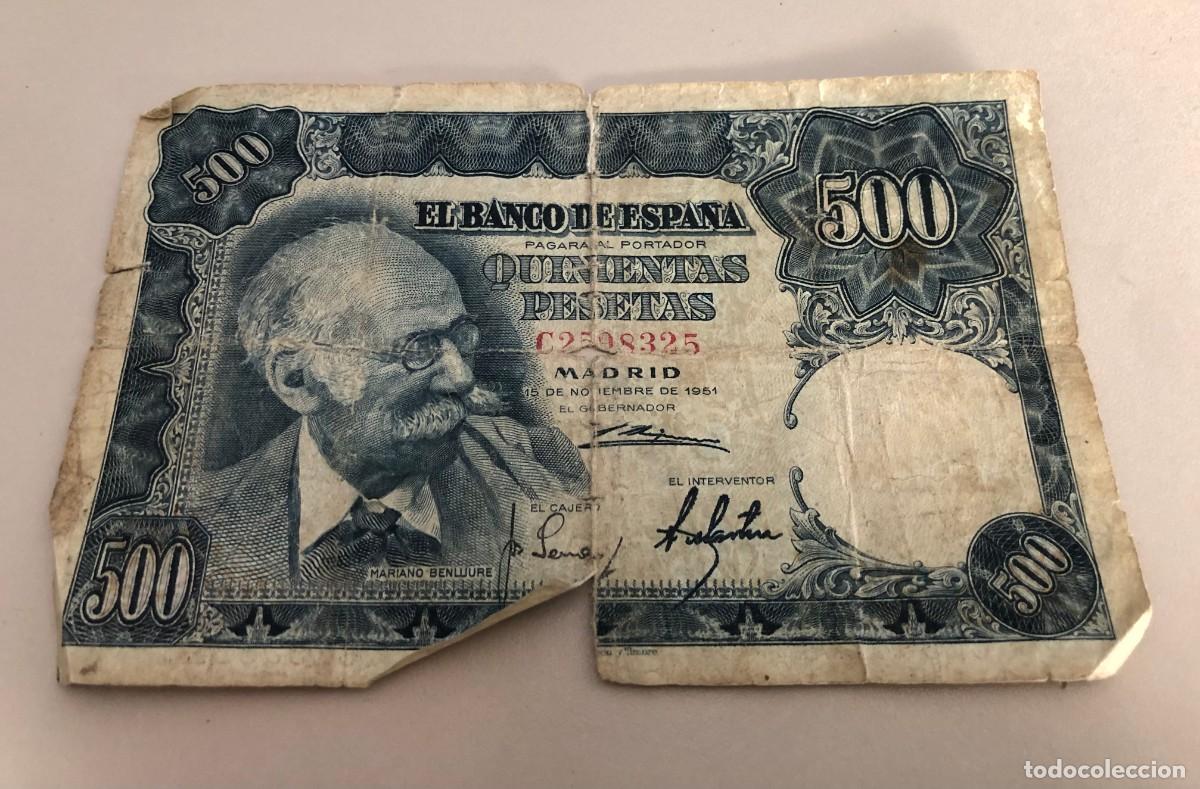 Spanish Banknotes: Billete de 500 pesetas de 1951