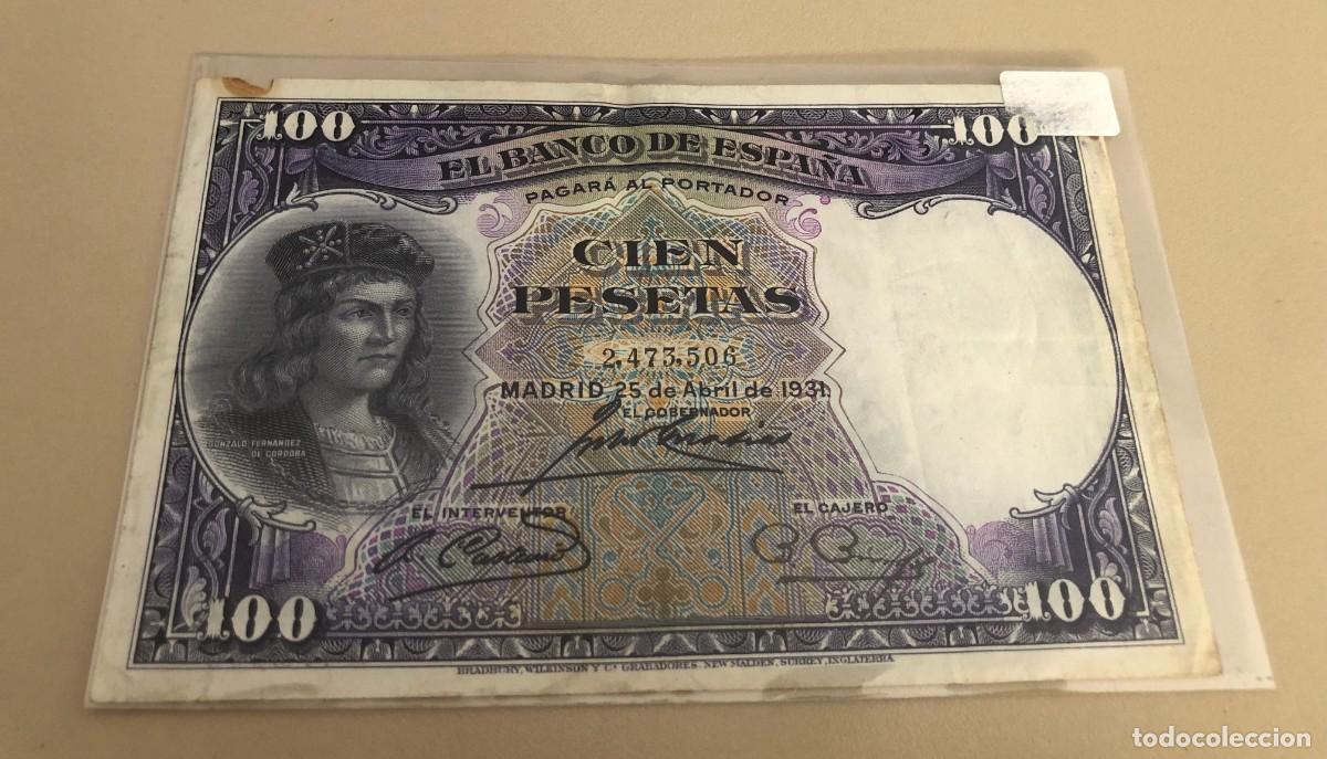 Billetes espa&ntilde;oles: Billete de 100 pesetas de 25 de abril de 1931