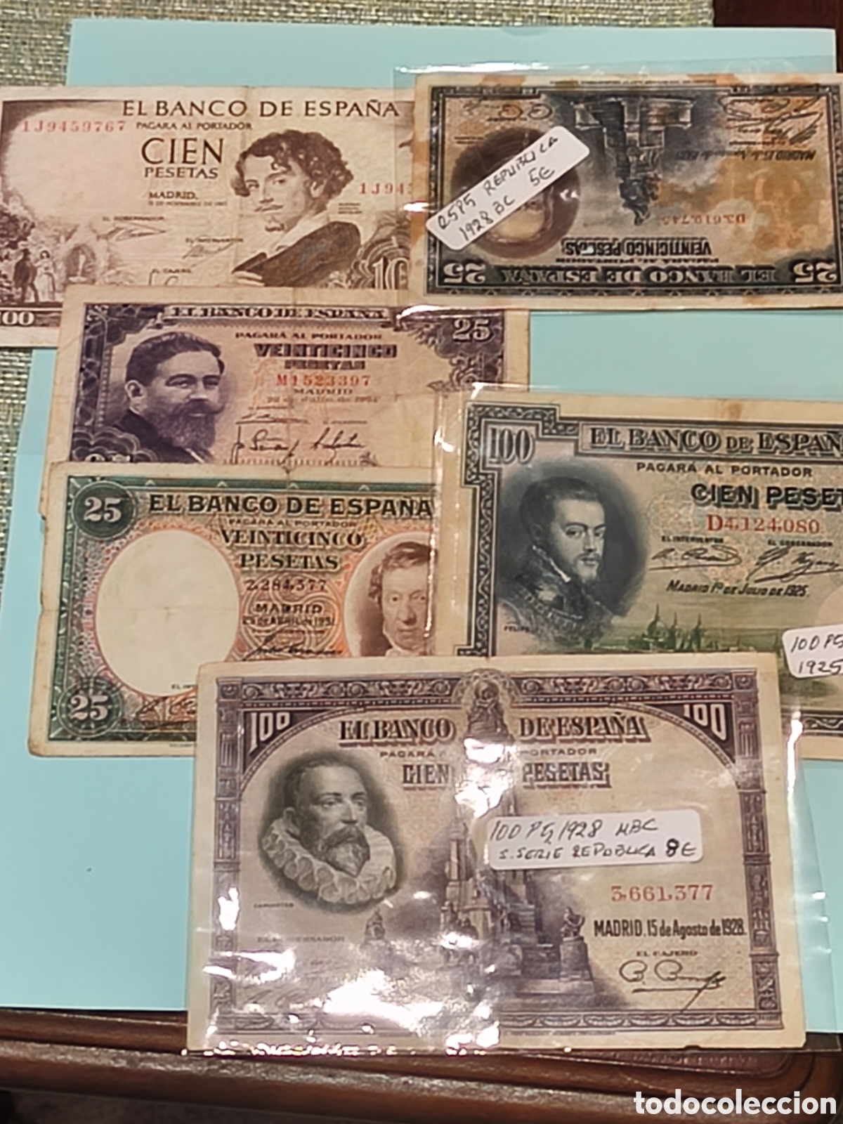 Billetes espa&ntilde;oles: Lote de billetes de Espa&ntilde;a diferentes calidades ver im&aacute;genes ocasion