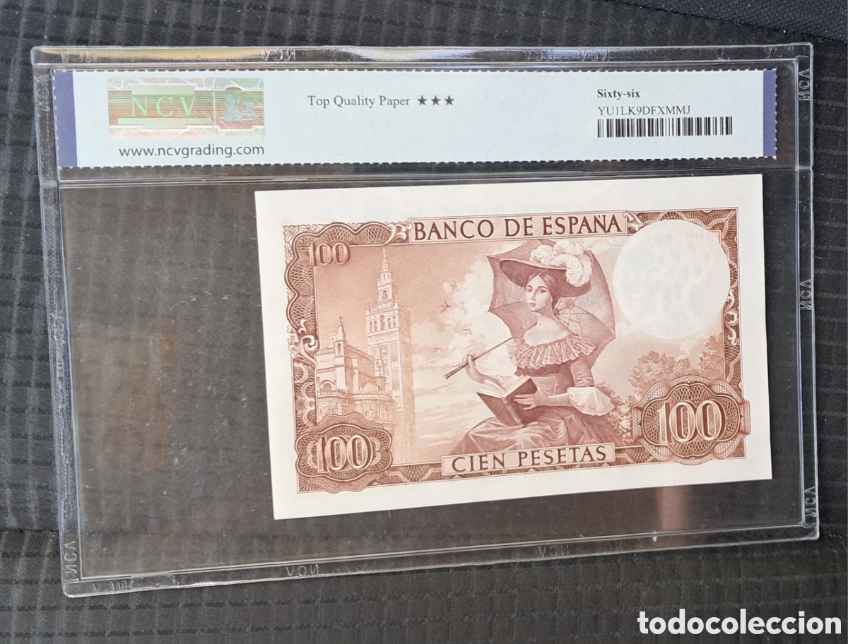 Billetes espa&ntilde;oles: Billete 100 pesetas 1965 - Foto 2