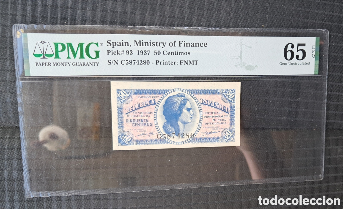 Billetes espa&ntilde;oles: Billete 50 centimos 1937 - Foto 1