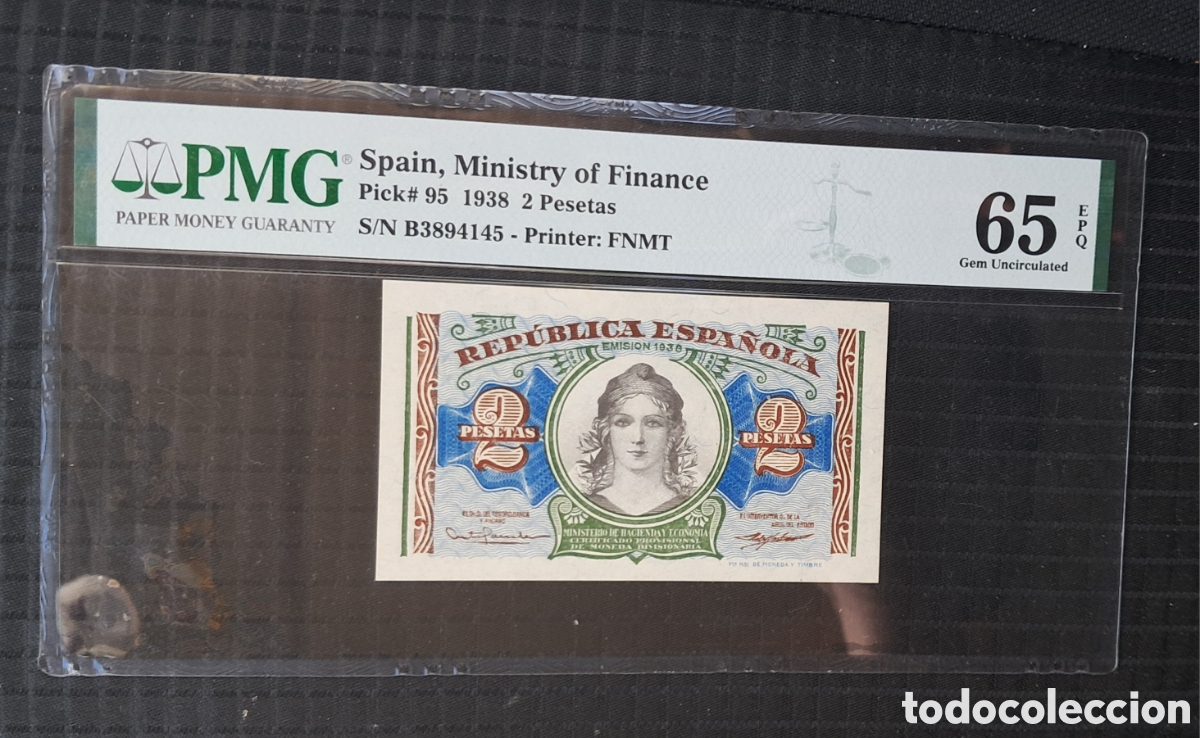 Billetes espa&ntilde;oles: Billete 2 pesetas 1938 - Foto 1