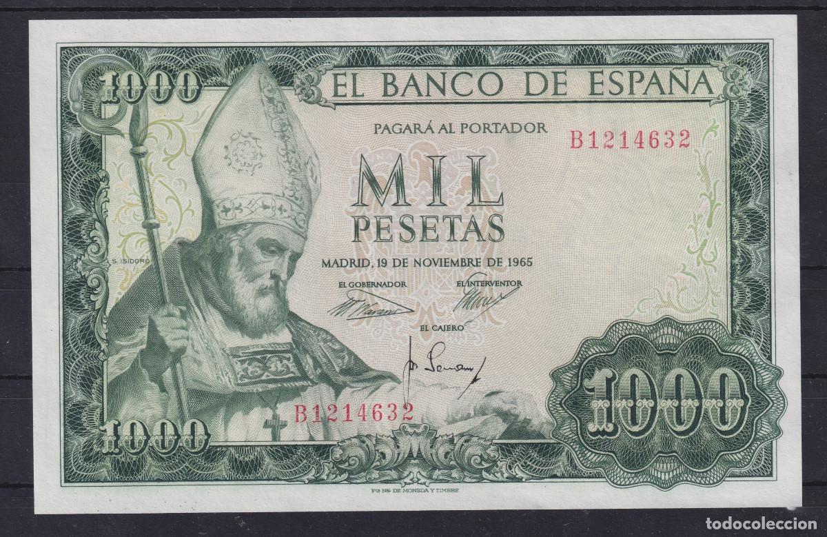 Billetes espa&ntilde;oles: BILLETE ESPA&Ntilde;A 1000 PESETAS 1965 SAN ISIDORO - SERIE B - SC-