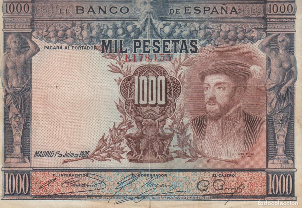 Billetes espa&ntilde;oles: billete de Espa&ntilde;a 1925