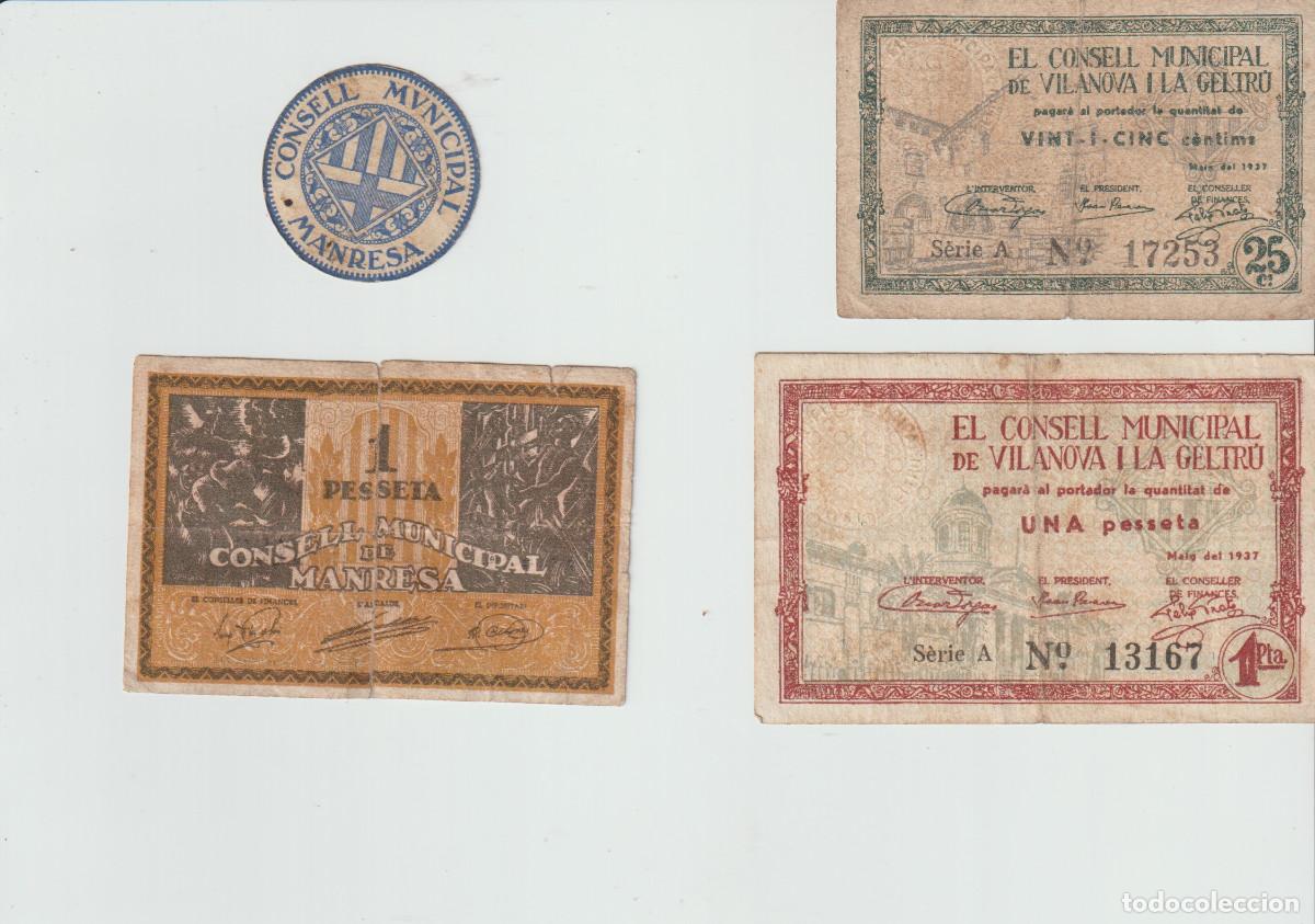 Billetes espa&ntilde;oles: billetes municipales PROVINCIA BARCELONA