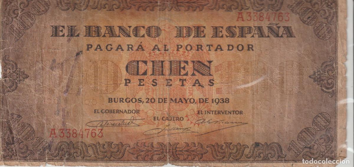 Billetes espa&ntilde;oles: Billete 100 pesetas Espa&ntilde;a 1938