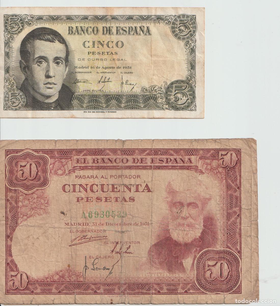 Billetes espa&ntilde;oles: Billetes ESPA&Ntilde;A 1951