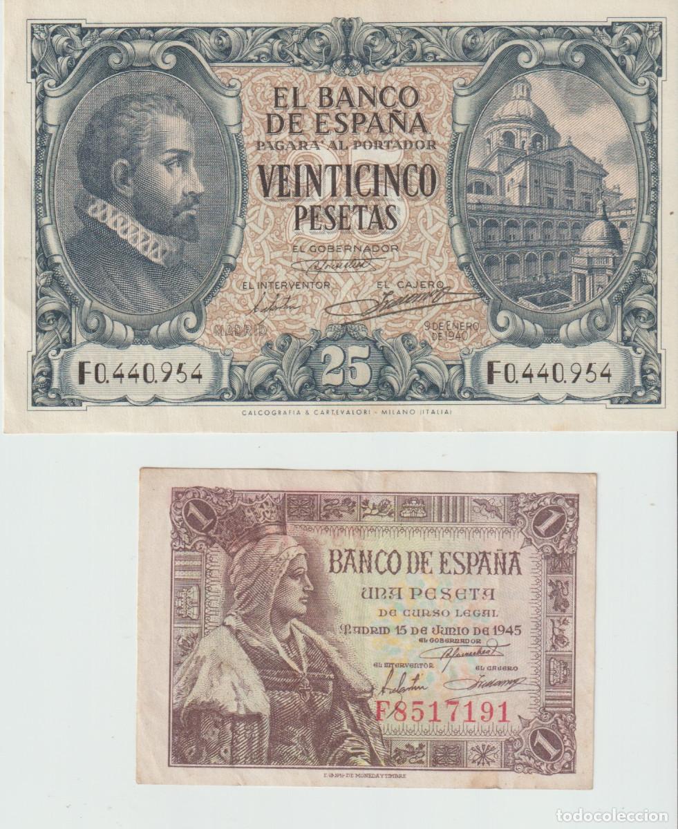 Billetes espa&ntilde;oles: Billetes ESPA&Ntilde;A PTAS 1945 - Foto 1