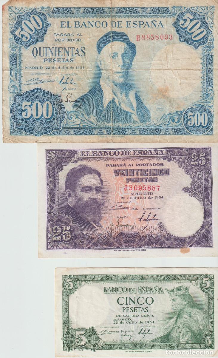 Billetes espa&ntilde;oles: Billetes ESPA&Ntilde;A PTAS 1954 - Foto 1