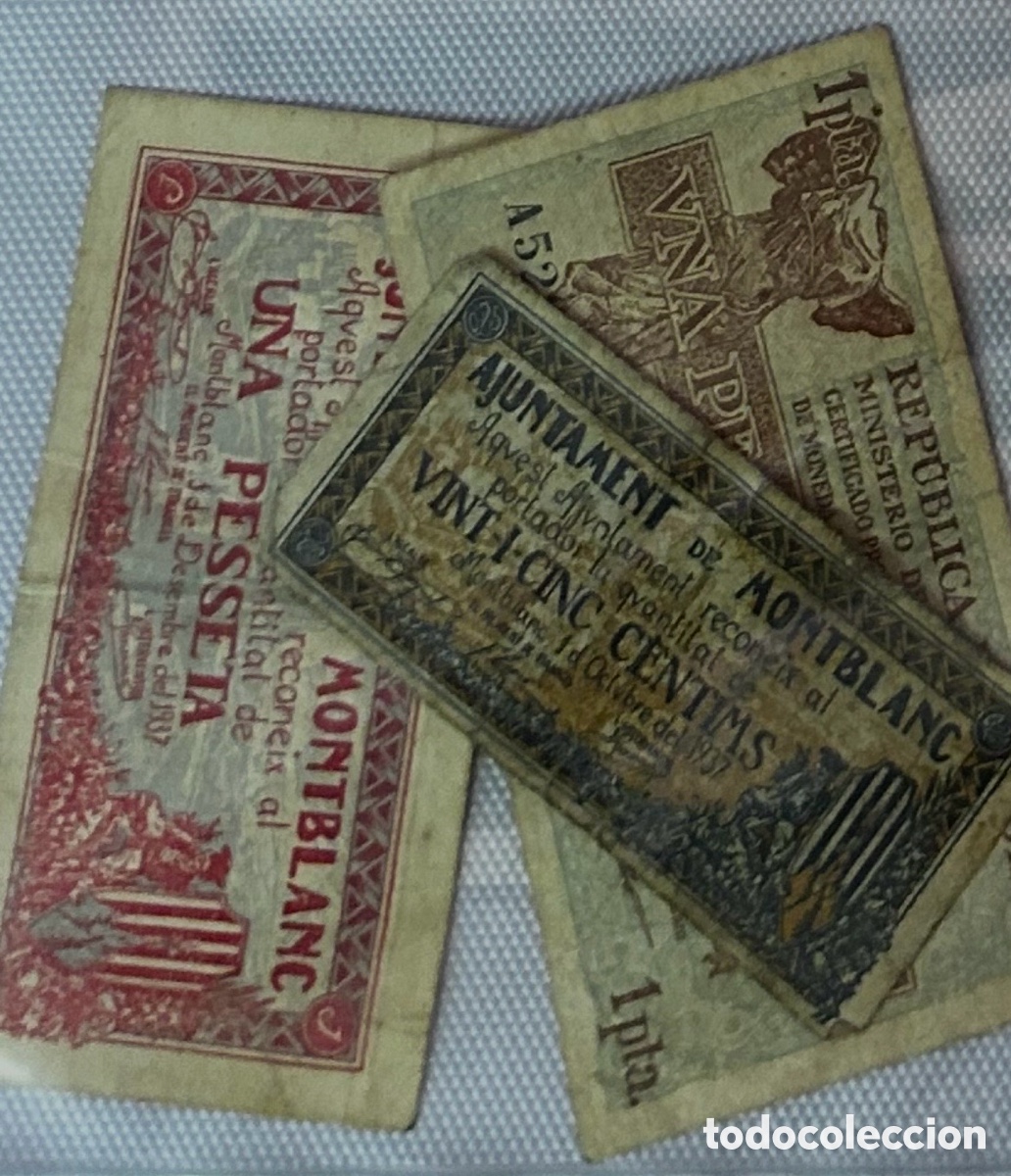 Billetes espa&ntilde;oles: LOTE DE 3 BILLETES HIST&Oacute;RICOS DE 1937 &ndash; GUERRA CIVIL ESPA&Ntilde;OLA