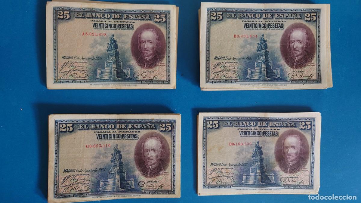 Billetes espa&ntilde;oles: LOTE 90 BILLETES 25 PESETAS DE 1923