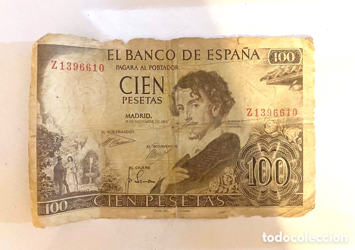 Billetes espa&ntilde;oles: Billete de 100 pesetas