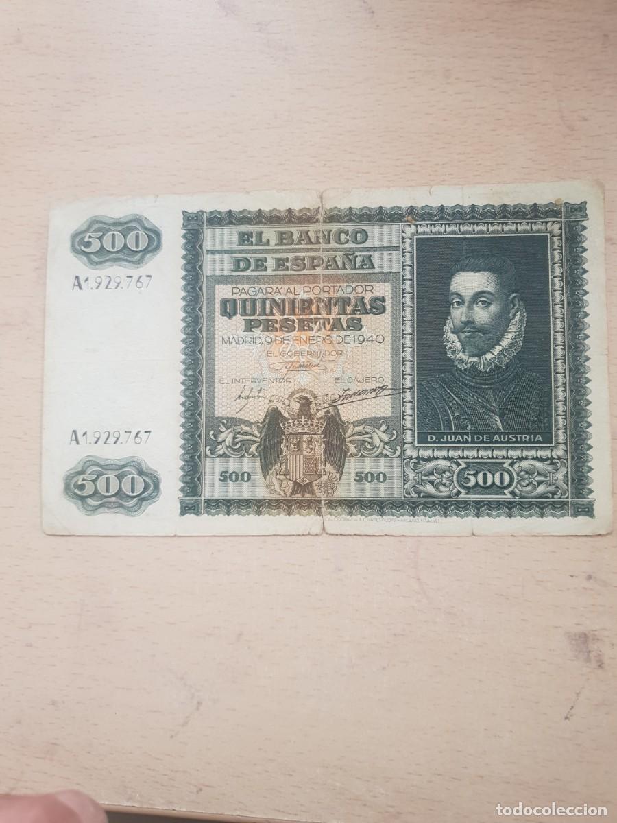Billetes espa&ntilde;oles: Espa&ntilde;a. Billete de 500 pesetas 1940 juan de austria